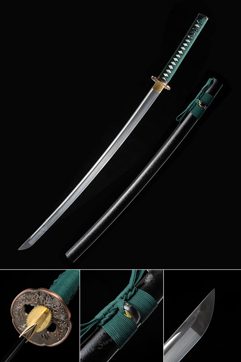 Black Waves Katana,japanese Samurai Sword,real Handmade Katana