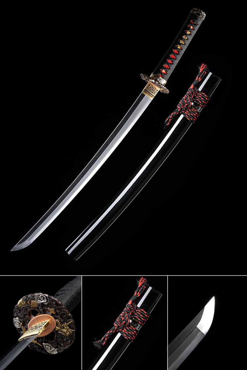 Samurai Swords,Fully Handmade Wakizashi Folded Steel Clay Tempered Kat ...